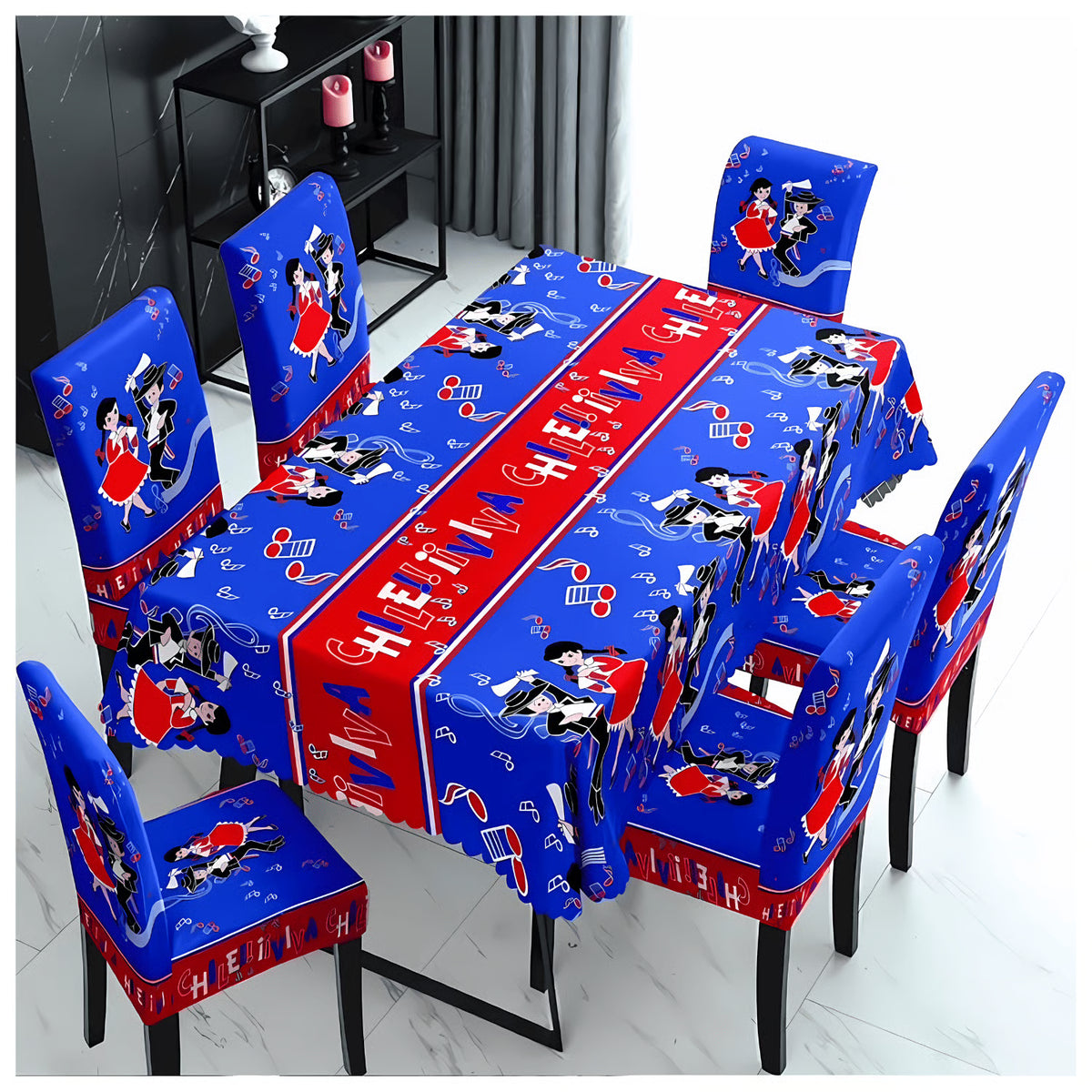 En estas Fiestas Patrias Tu Juego de funda de silla + Mantel